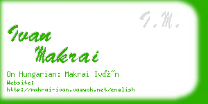 ivan makrai business card